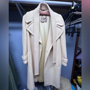 Vintage Peck & Peck Cream Wool Coat
